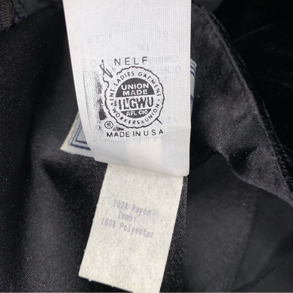 Vintage Christmas Holiday Black Velvet Satin Suit Set Women’s 8 Donna Morgan - Picture 9 of 11